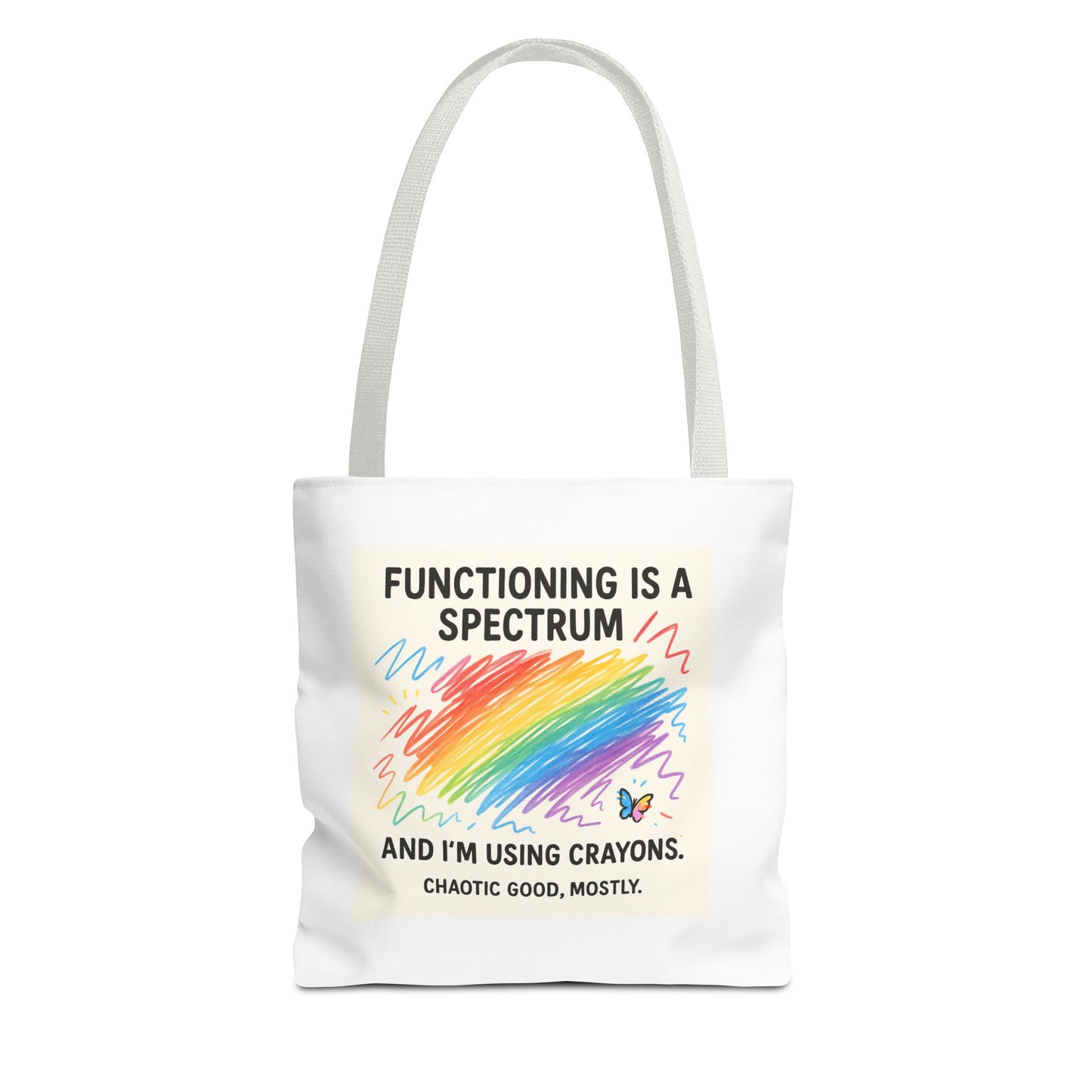 Vibrant Spectrum Tote Bag - Fun Design for Rainbow Lovers, Art Enthusiasts, Eco-Friendly Shopping, School, Gifts, Unique Style