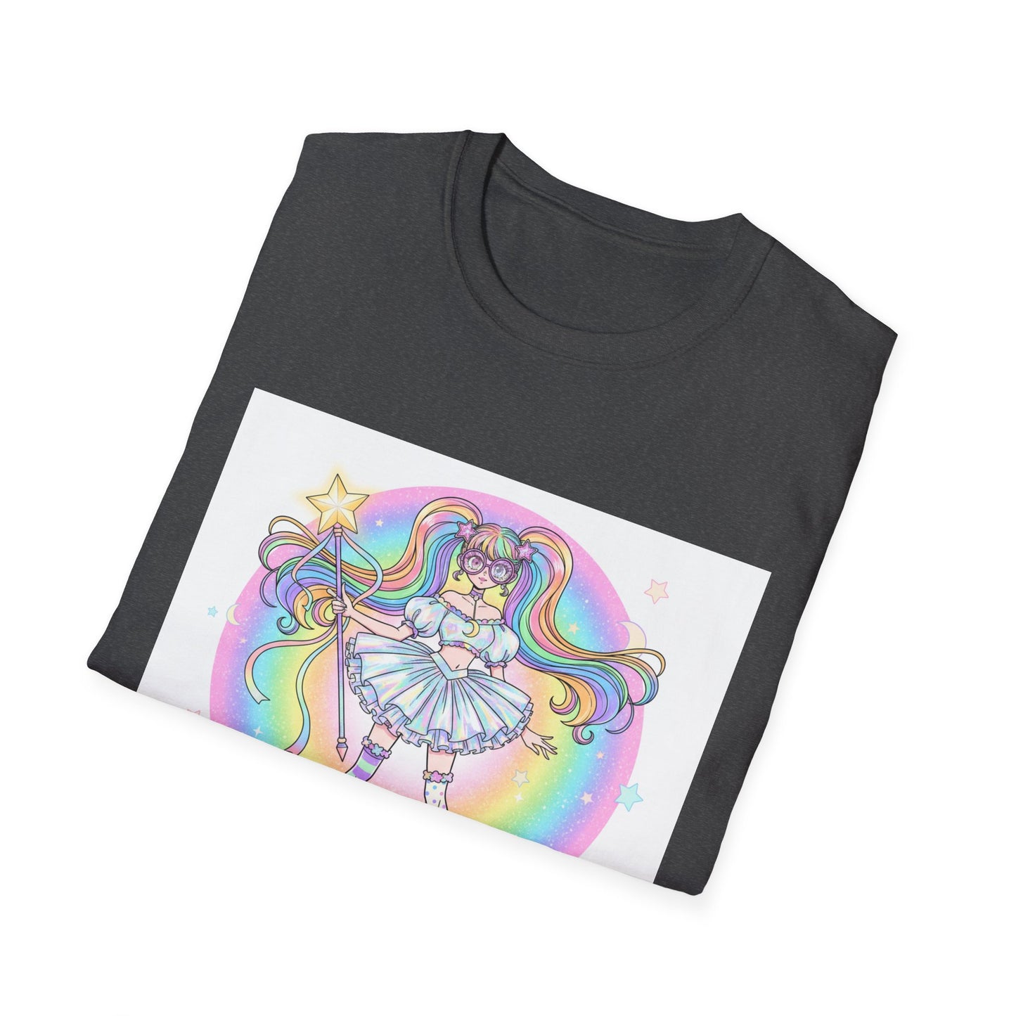 Rainbow Magic Unisex Softstyle T-Shirt - Cute Graphic Tee, Fun Gift, Anime Fans, Birthday Celebration, Everyday Wear