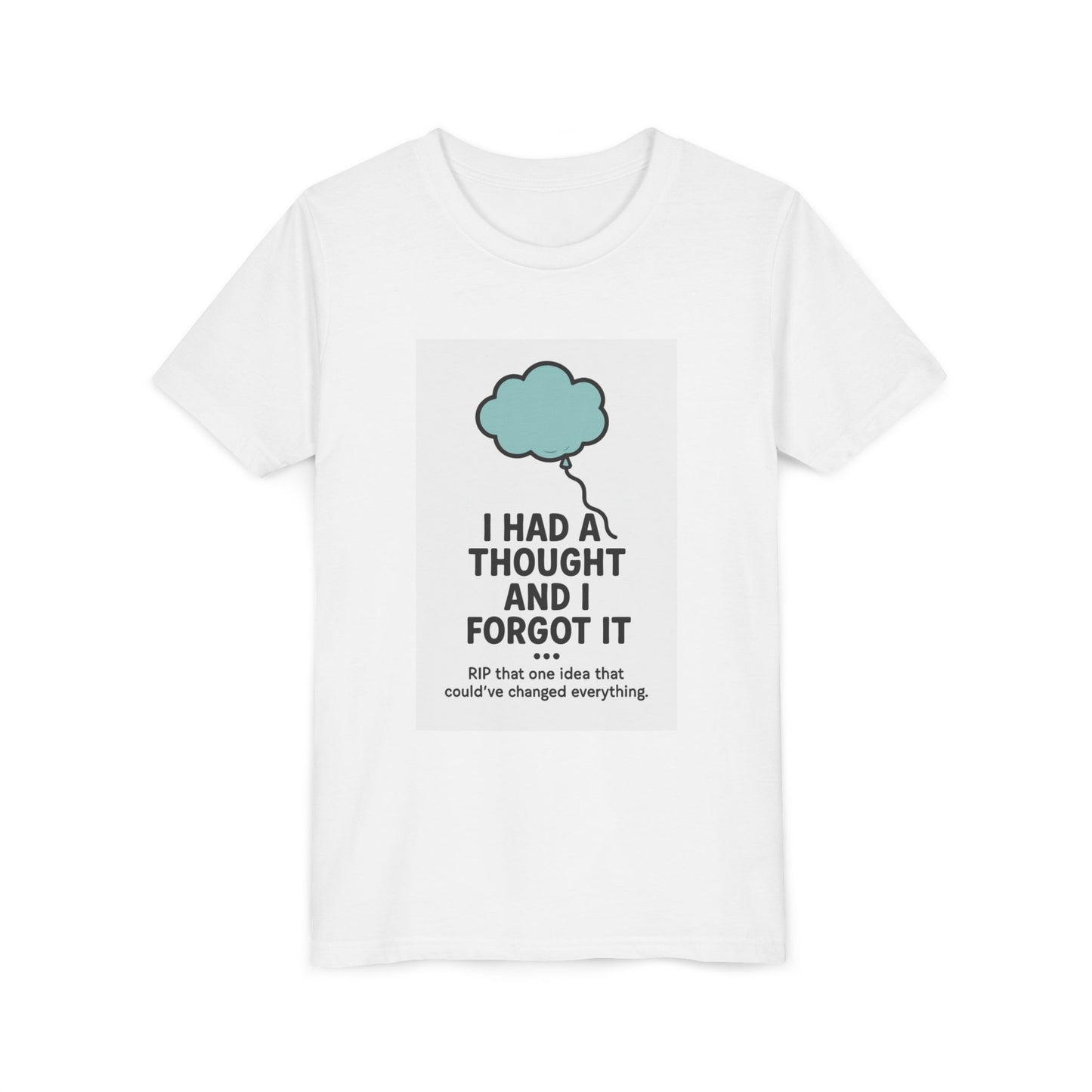 Thoughtful Youth Tee, Fun Gift for Kids, Creative Short Sleeve Shirt, Birthday Gift, Everyday Wear, Unique Design Tee