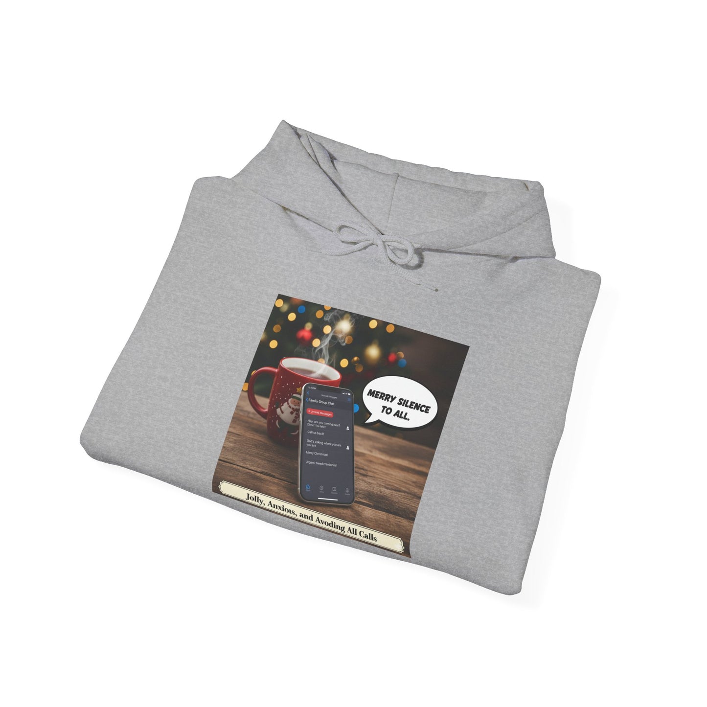 Cozy Holiday Hooded Sweatshirt, Funny Christmas Hoodie, Unisex Gift, Winter Apparel, Festive Sweatshirt, Comfortable Loungewear