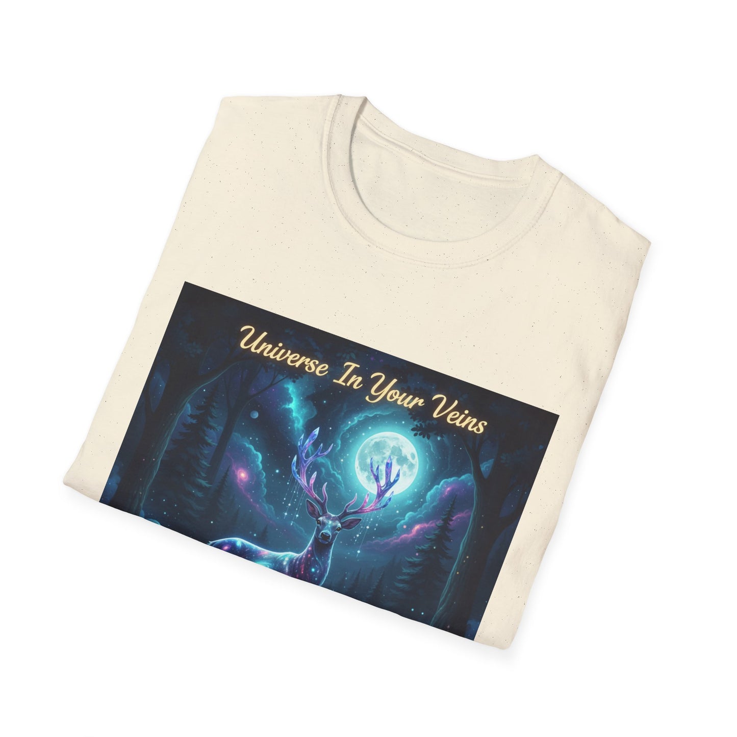 Galactic Deer Unisex Softstyle T-Shirt | Universe in Your Veins Graphic Tee, Unique Gift, Cosmic Apparel, Nature Lover Shirt, [...]