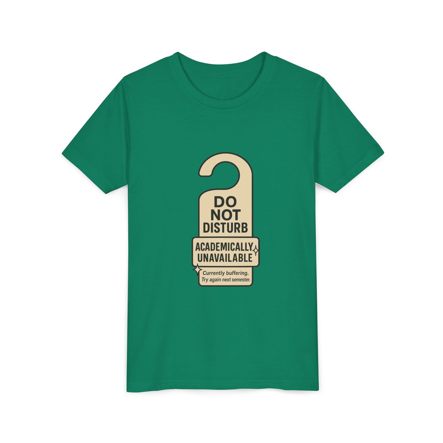 Academic Vibes Youth Tee, Do Not Disturb Shirt, School Wear, Fun Gift for Kids, Back to School Tee, Unavailable Sign T-Shirt