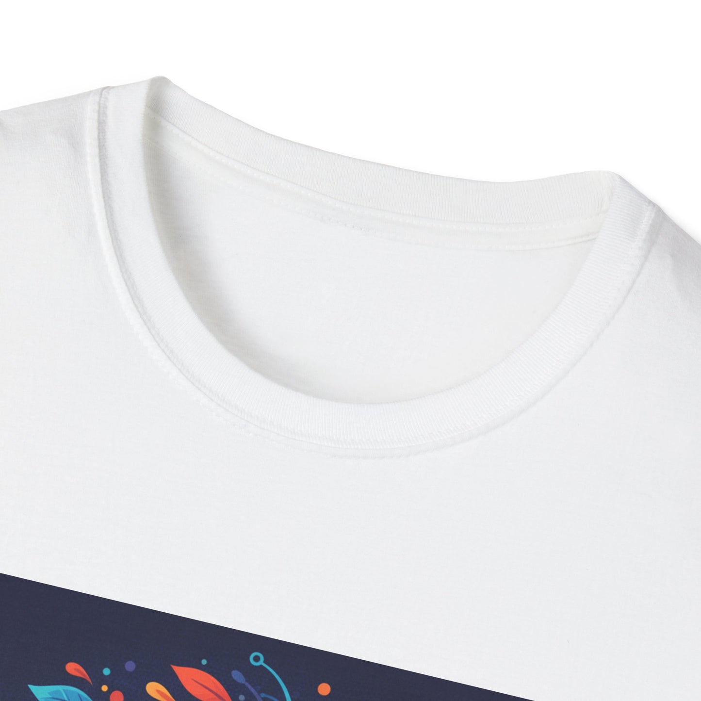 "Embrace Your Unique Rhythm" Neurodiversity-Inspired T-Shirt – Swirl Art Design on White Unisex Tee