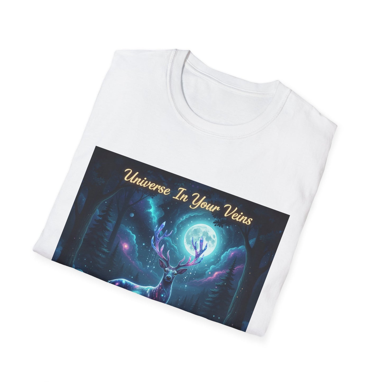 Galactic Deer Unisex Softstyle T-Shirt | Universe in Your Veins Graphic Tee, Unique Gift, Cosmic Apparel, Nature Lover Shirt, [...]
