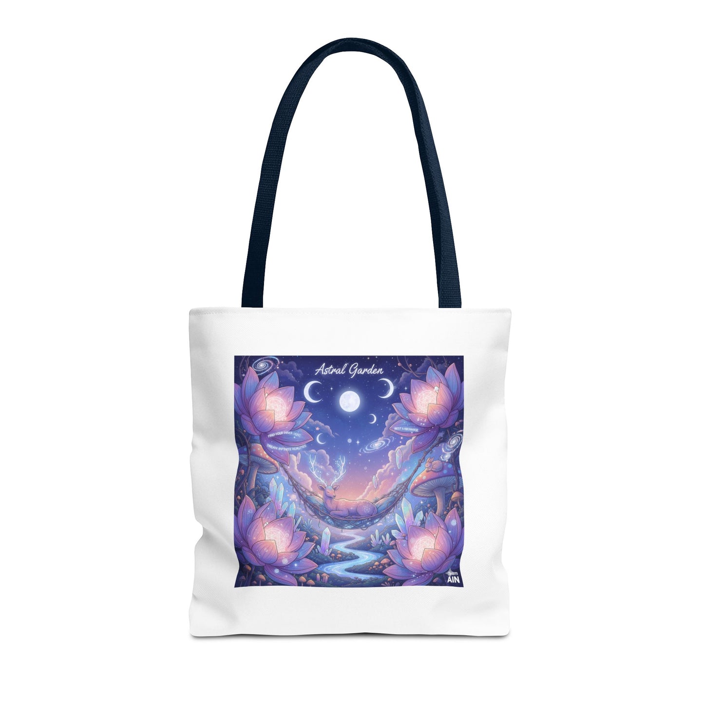 Mystical Floral Tote Bag | AOP Design, Day Out Bag, Eco-Friendly Shopper, Gift for Her, Floral Art Carryall
