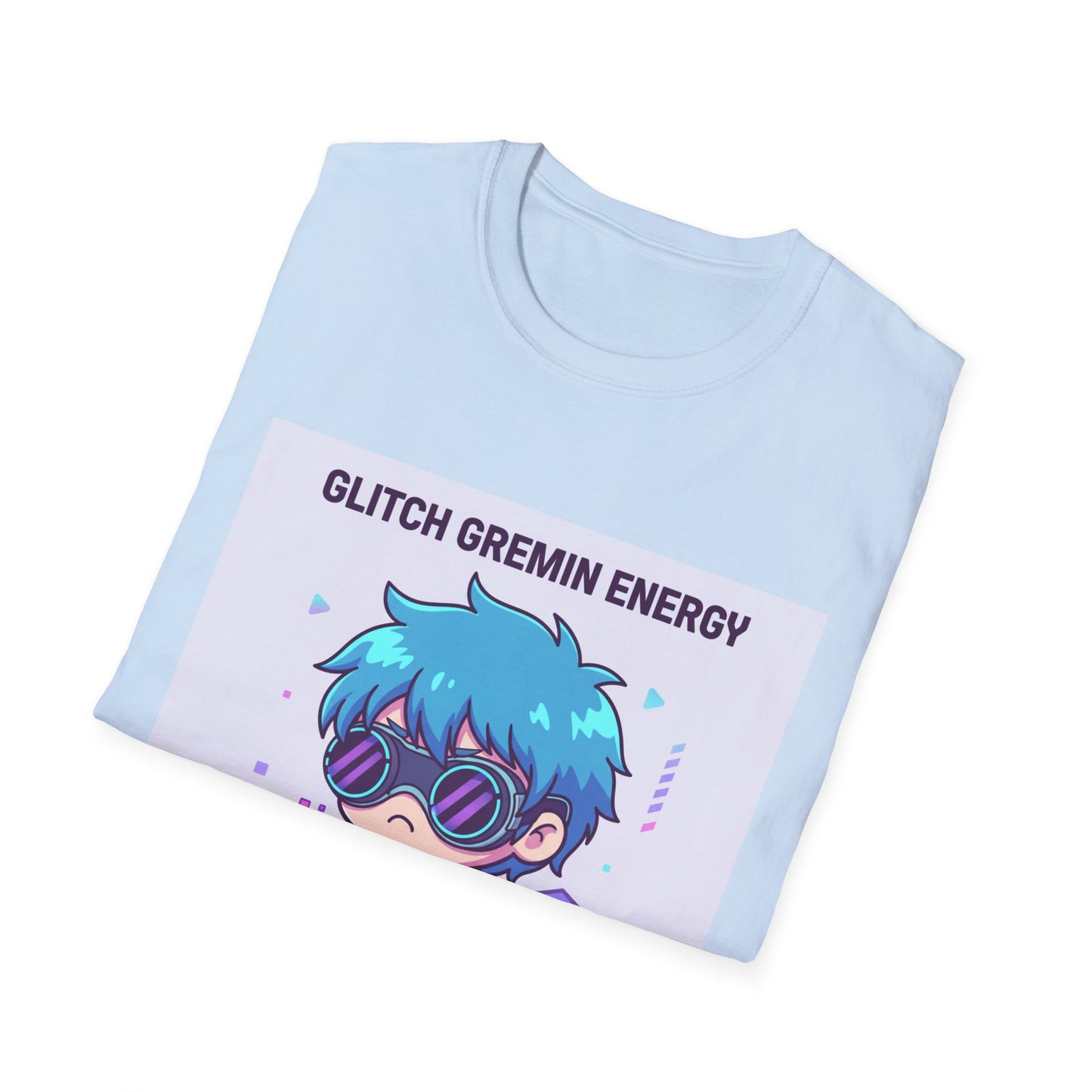Chibi Cyberpunk T-Shirt – “Glitch Gremlin Energy” | Cute Gamer Streetwear Graphic Tee