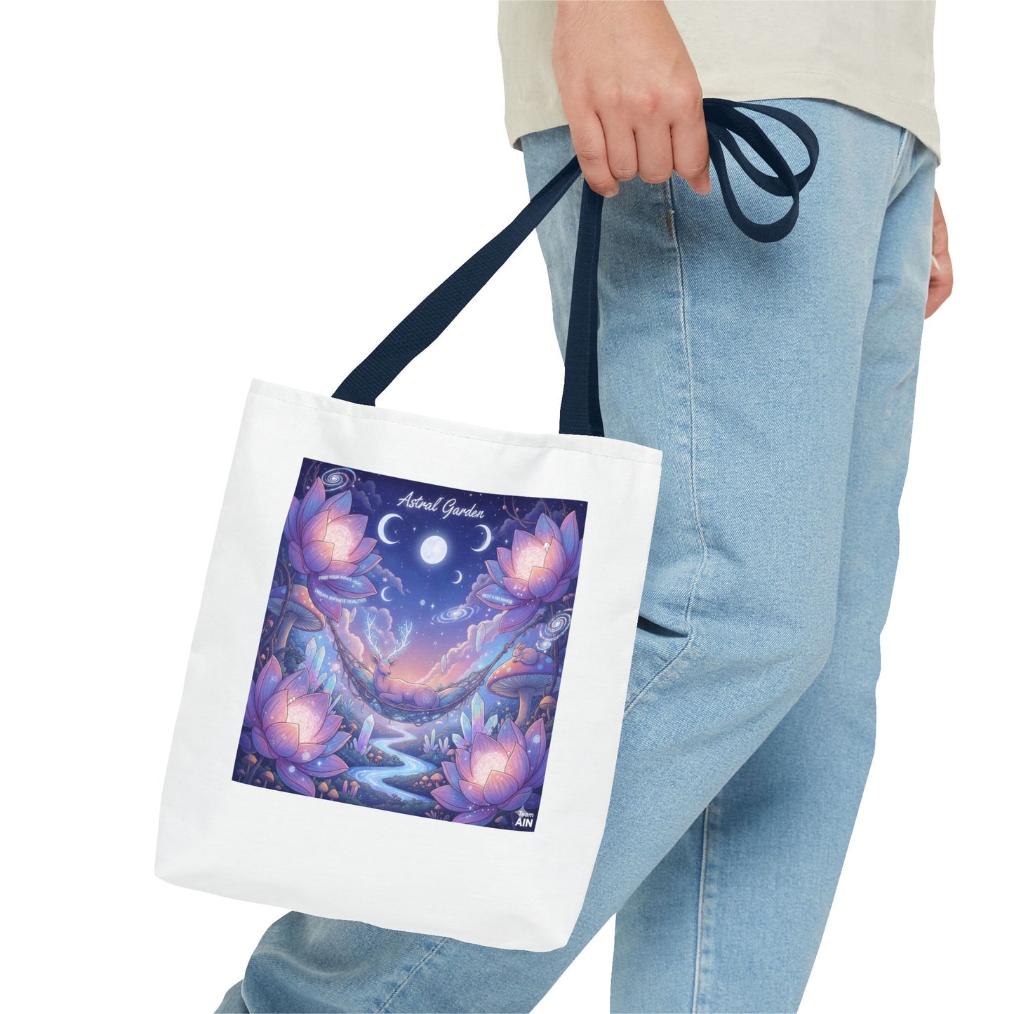 Mystical Floral Tote Bag | AOP Design, Day Out Bag, Eco-Friendly Shopper, Gift for Her, Floral Art Carryall