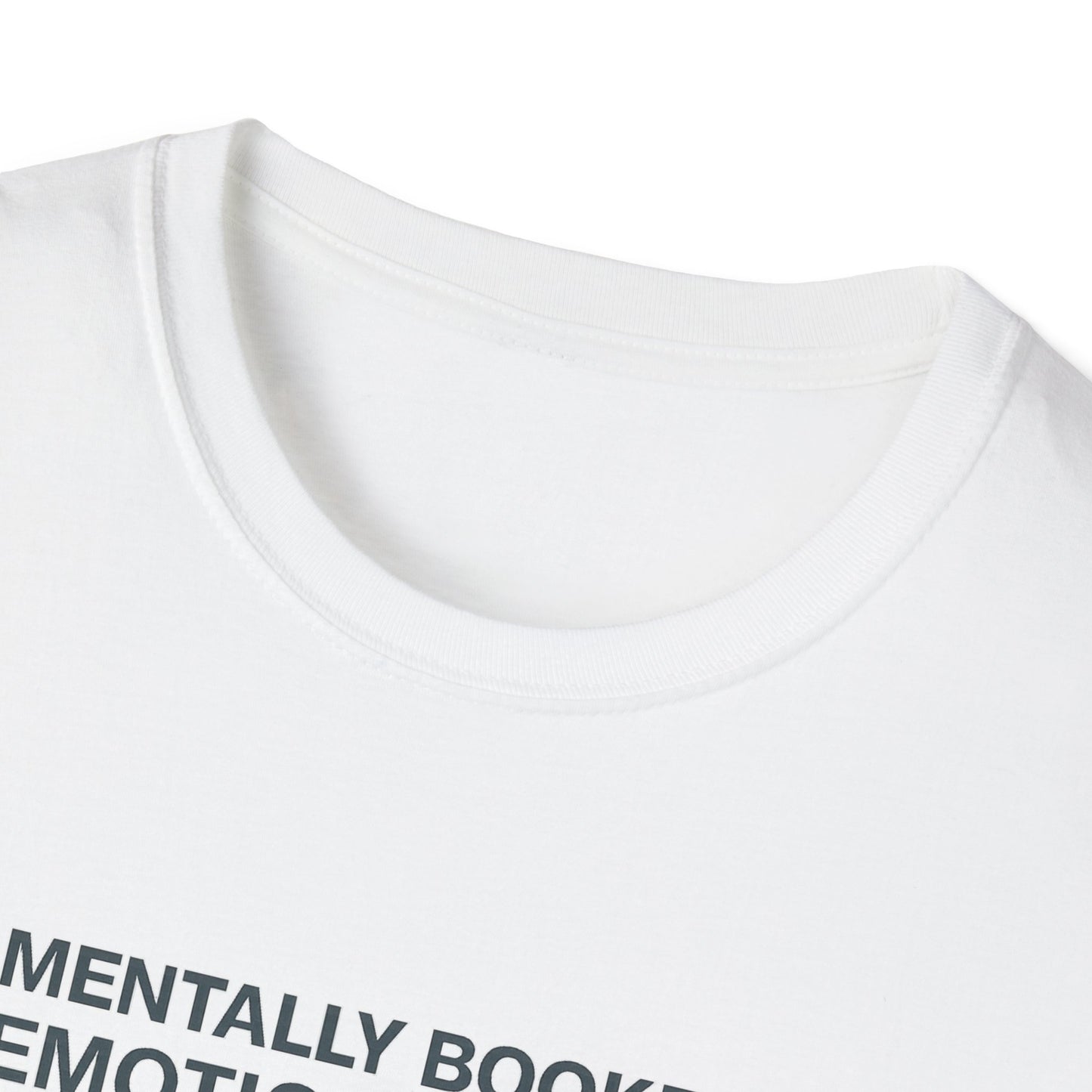 Emotionally Booked Unisex T-Shirt, Funny Planner Tee, Gift for Introverts, Casual Wear, Self-Care Shirt, Relaxed Style