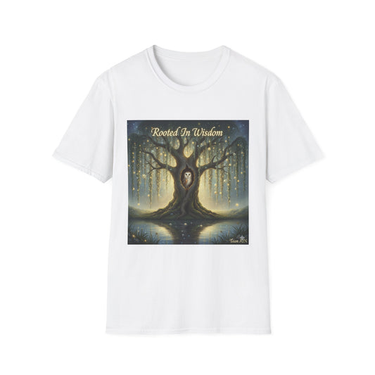 Rooted in Wisdom Tree T-Shirt, Inspiring Tee, Unisex Gift, Tree of Life Shirt, Nature Lover Apparel, Spiritual Clothing