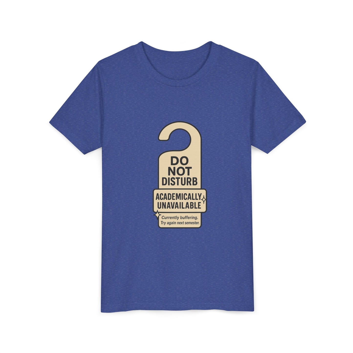 Academic Vibes Youth Tee, Do Not Disturb Shirt, School Wear, Fun Gift for Kids, Back to School Tee, Unavailable Sign T-Shirt