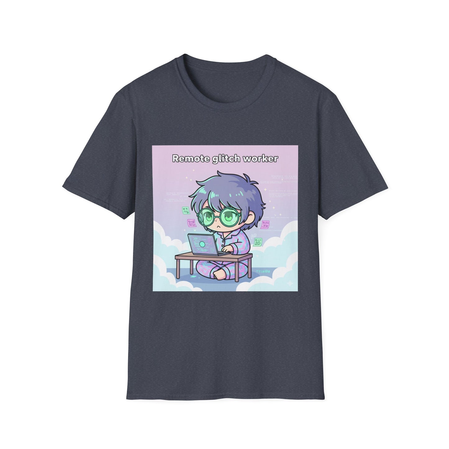Chibi Hacker Tee – Remote Glitch Worker