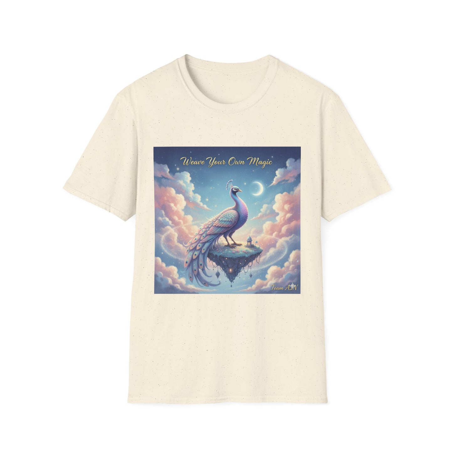 Magical Peacock T-Shirt, Bohemian Tee, Unique Gift, Inspirational Apparel, Women’s Fashion, Celestial Design, Unisex Top, Summer Style