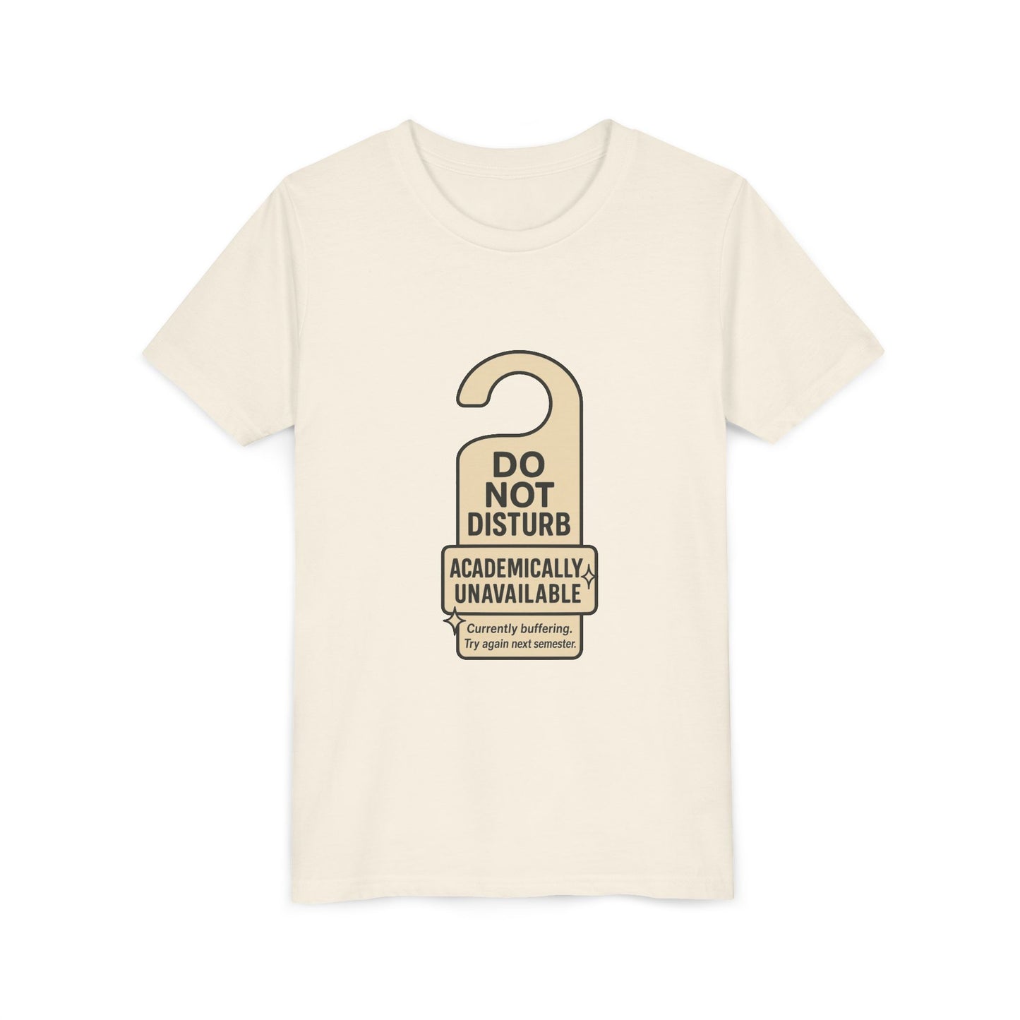 Academic Vibes Youth Tee, Do Not Disturb Shirt, School Wear, Fun Gift for Kids, Back to School Tee, Unavailable Sign T-Shirt