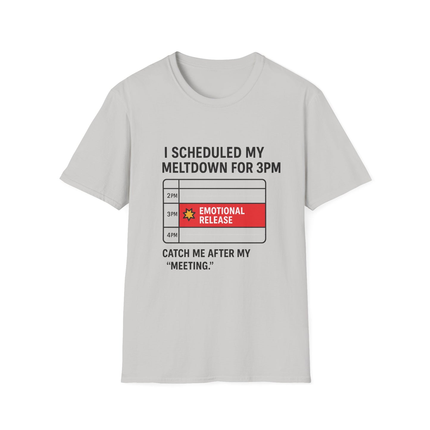 Funny Emotional Release T-Shirt, Unisex Humor Shirt, Meeting Joke Tee, Gift for Office Workers, Casual Wear, Stress Relief Apparel