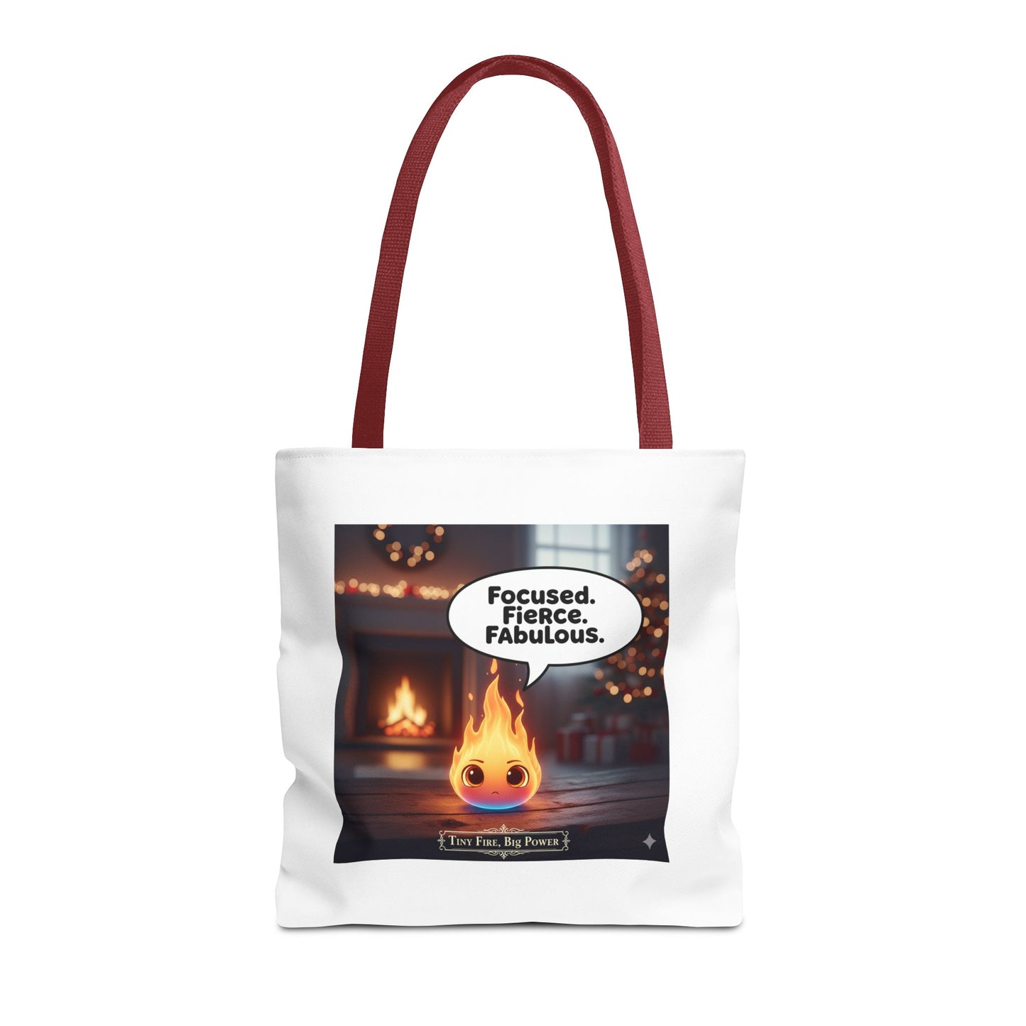 Fierce and Fabulous Tote Bag, Motivational Gift, Cute AOP Bag, Daily Use, Holiday Shopping, Unique Statement Accessory