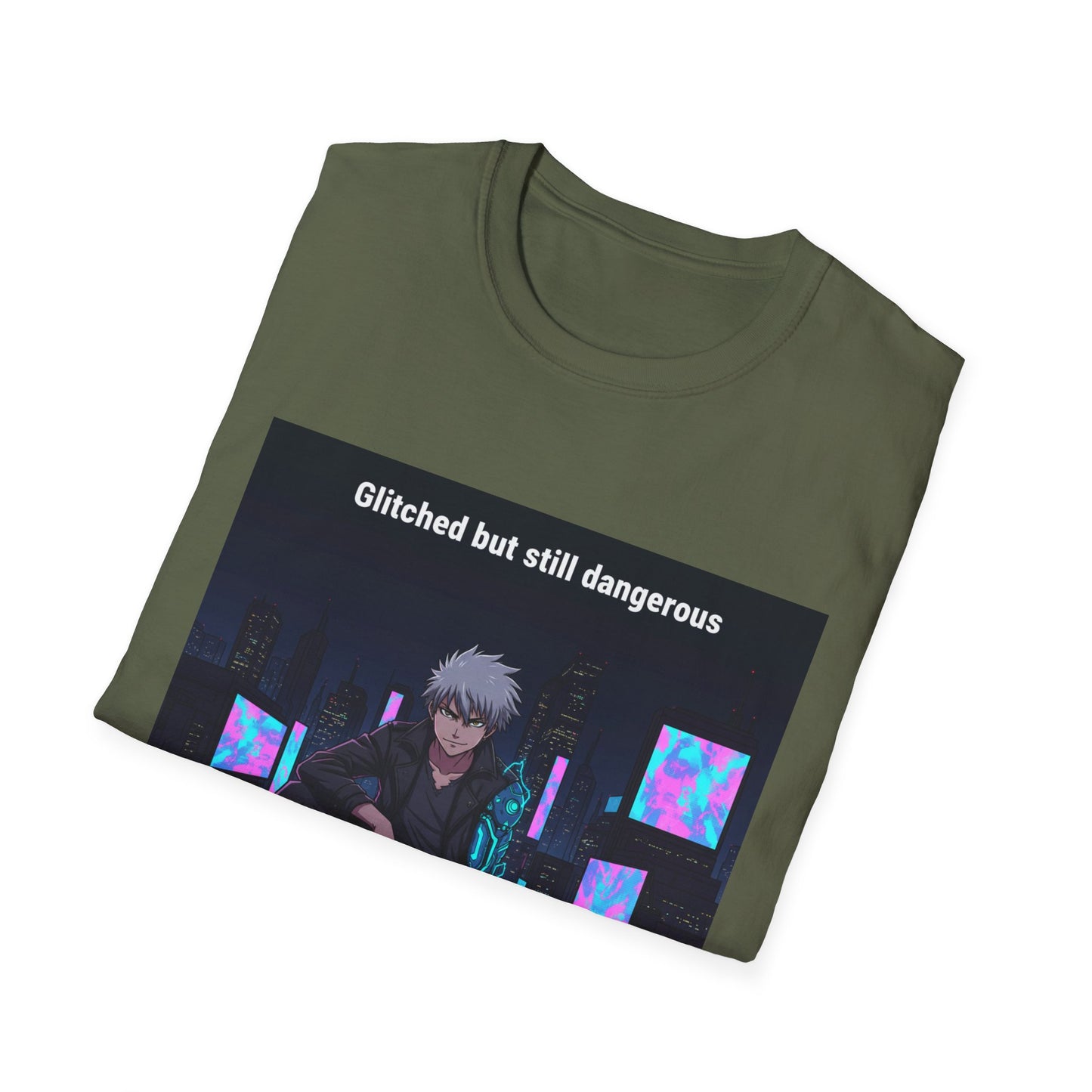 Cyberpunk Hoodie T-Shirt – “Mood: Corrupted File” | Futuristic Hacker Streetwear