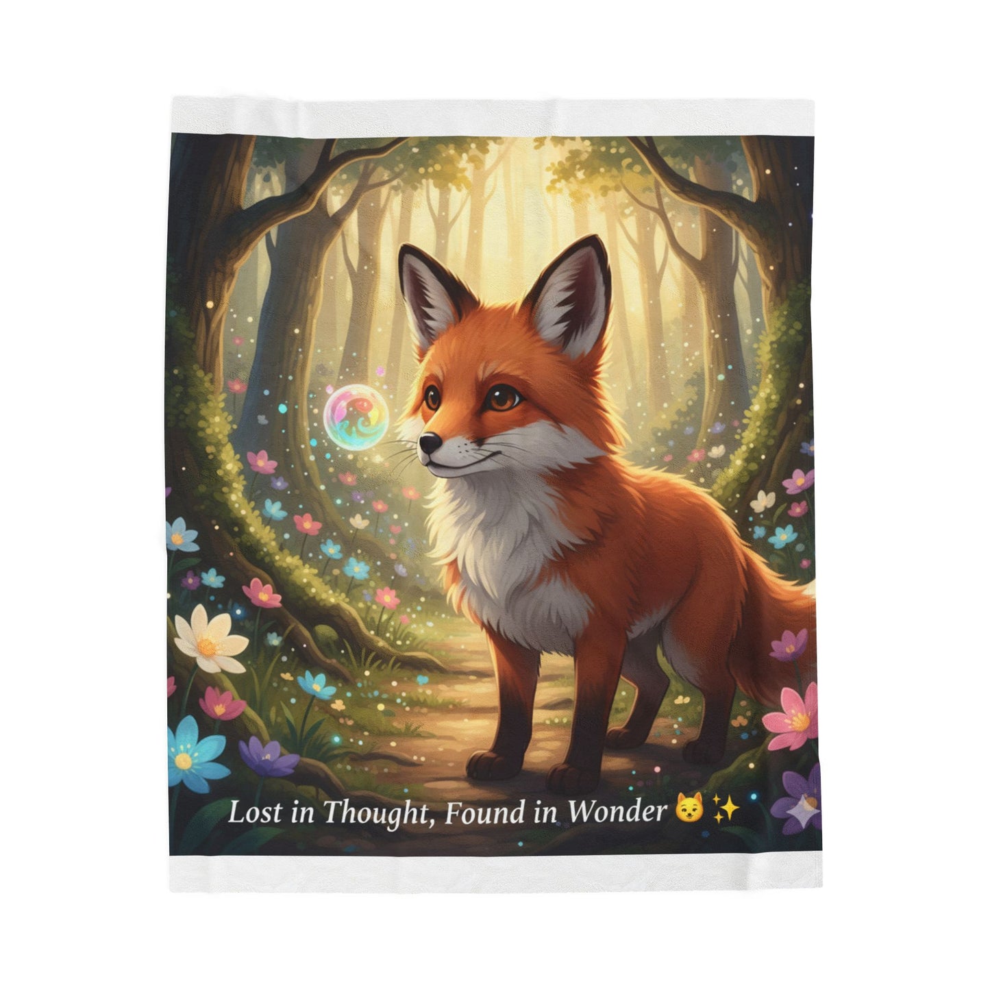 Lost in Thought Fox Blanket | Enchanted Woodland Throw