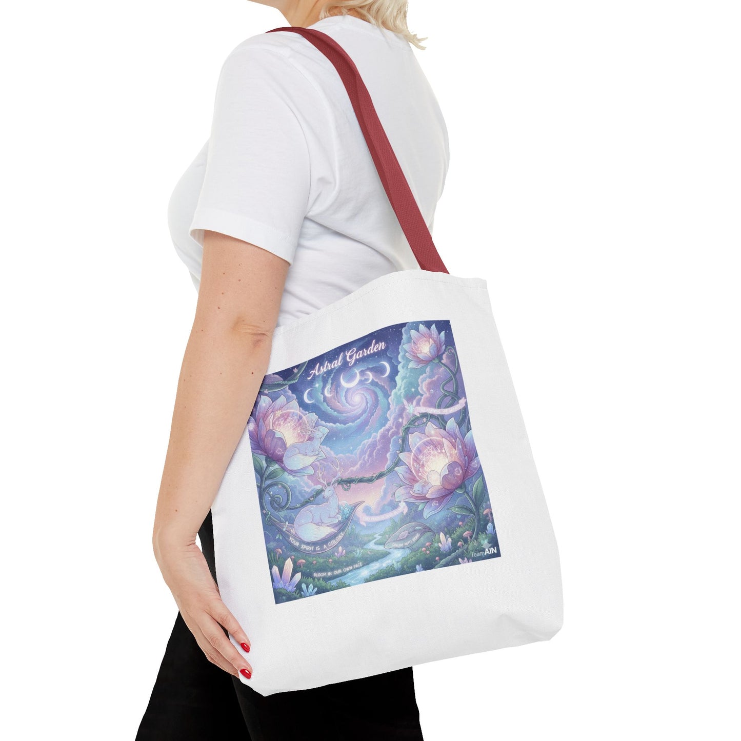 Artistic Garden Tote Bag - Unique Canvas Bag for Nature Lovers, Art Lovers, Eco-Friendly, Gift for Her, Shopping Bag, Beach Bag