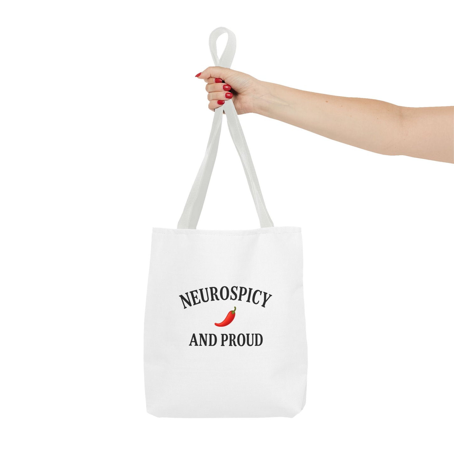 Neurospicy Pride Tote Bag - Fun Gift for Neurodivergent Friends, Shopping, Beach, Cute Carry-All, AOP Design