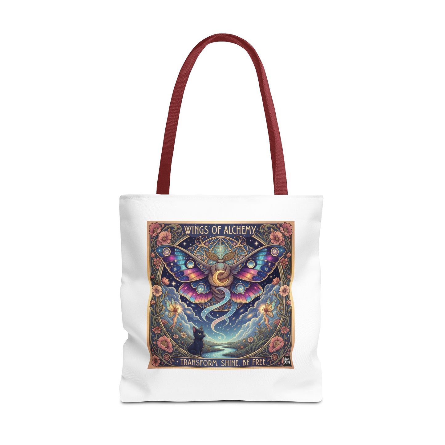Wings of Alchemy Tote Bag - Transform, Shine, Be Free, Magical Art, Eco-Friendly Canvas Bag, Perfect Gift for Nature Lovers