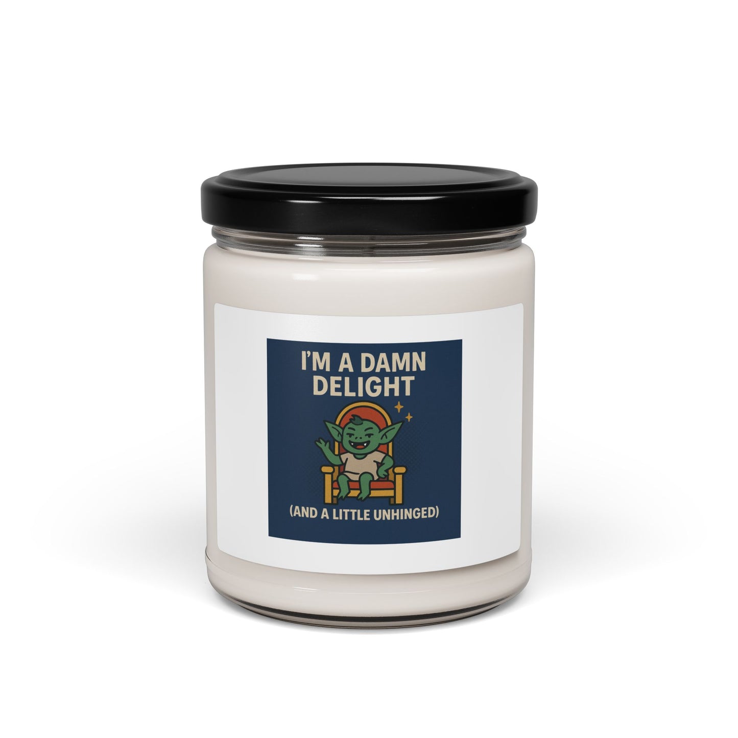 Scented Soy Candle, I'm a Damn Delight - Quirky Home Decor, Gift for Friends, Relaxation, Funny Candle, Candle for Self-Care