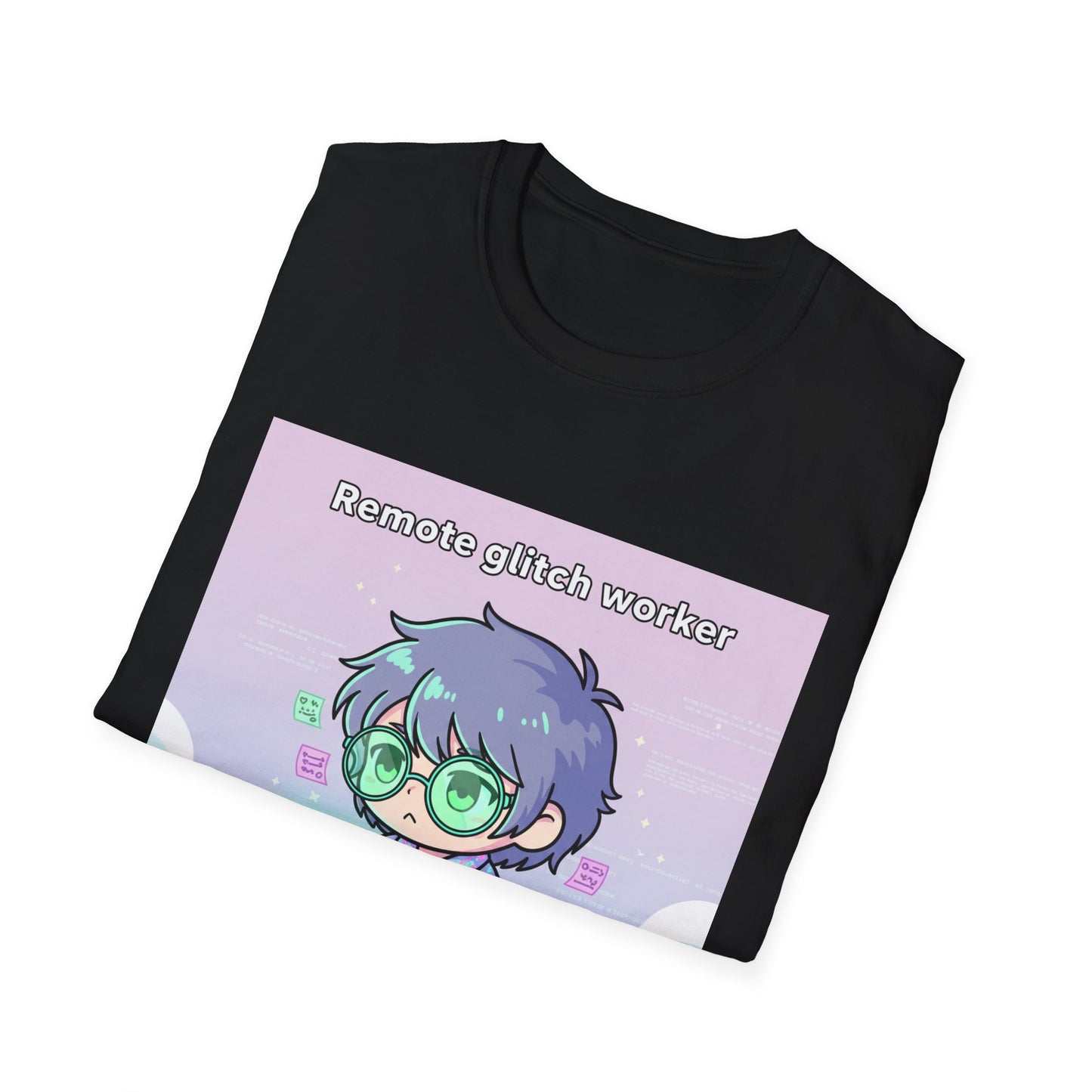 Chibi Hacker Tee – Remote Glitch Worker