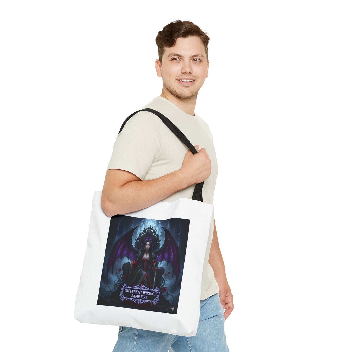 Different Wiring Same Fire Gothic Tote Bag | Dark Empowerment
