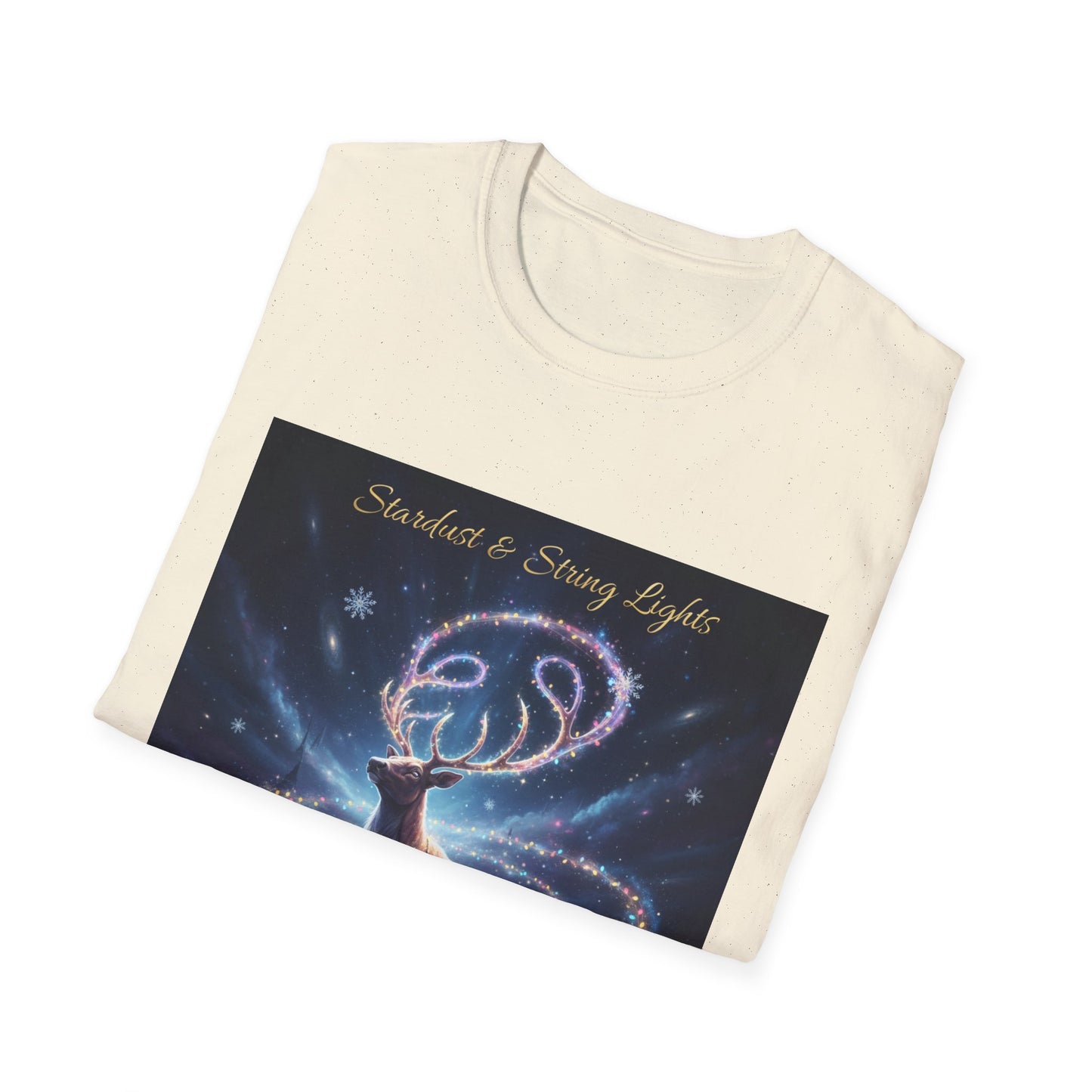 Stardust & String Lights T-Shirt – Cozy Cosmic Neurodivergent Winter Tee