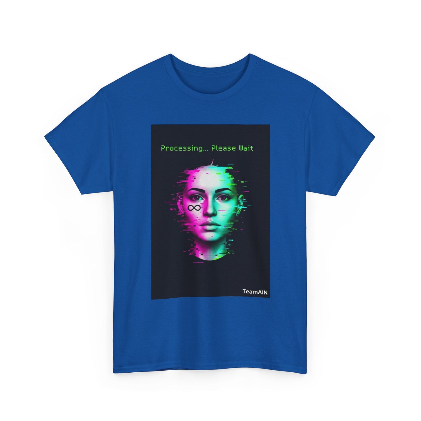 Retro Digital Art Tee, Processing Please Wait Shirt, Unisex Cotton T-Shirt, Techy Graphic Tee, Unique Gift for Gamers, Artsy Fashion