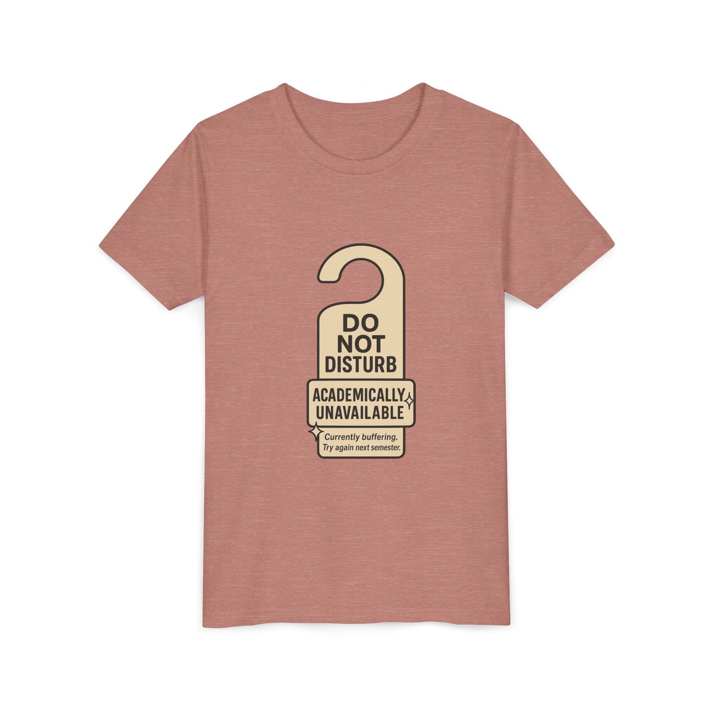 Academic Vibes Youth Tee, Do Not Disturb Shirt, School Wear, Fun Gift for Kids, Back to School Tee, Unavailable Sign T-Shirt