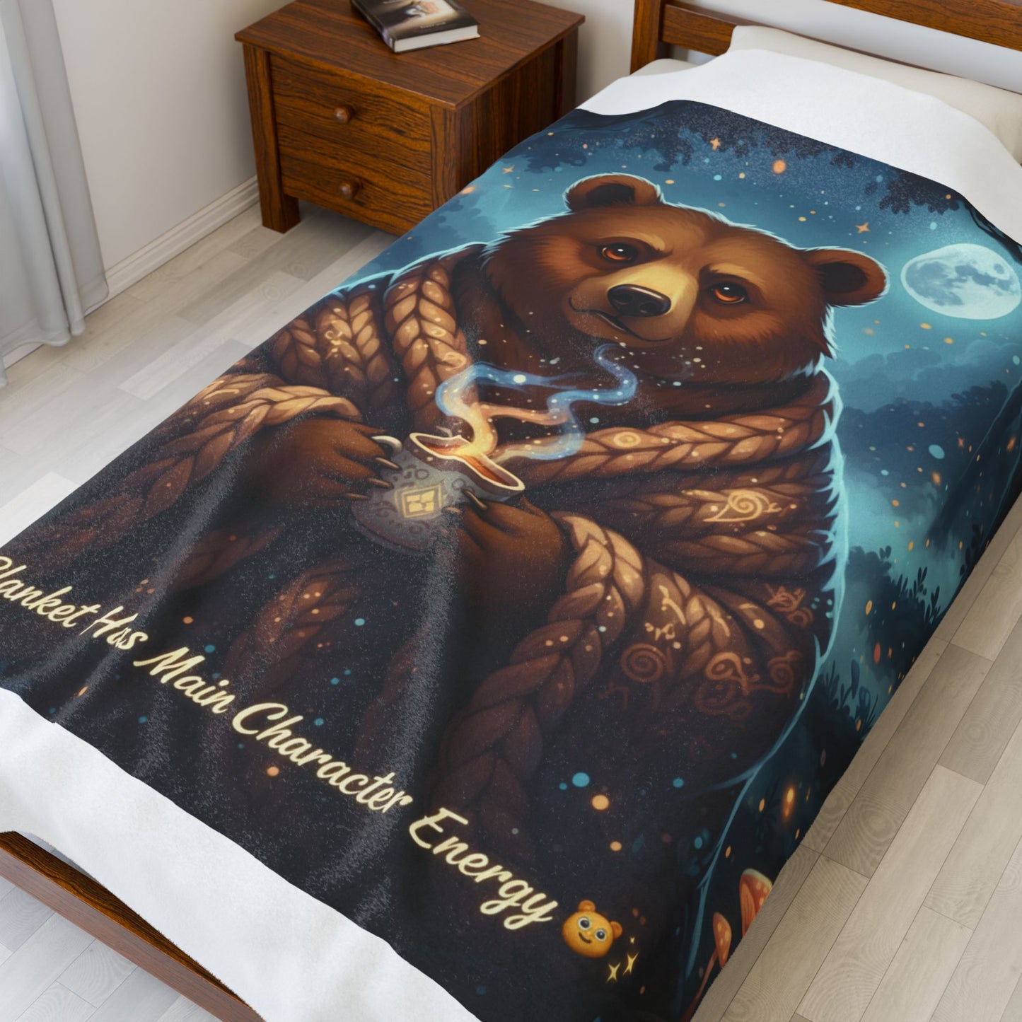 Main Character Energy Bear Blanket | Cozy Fantasy Throw