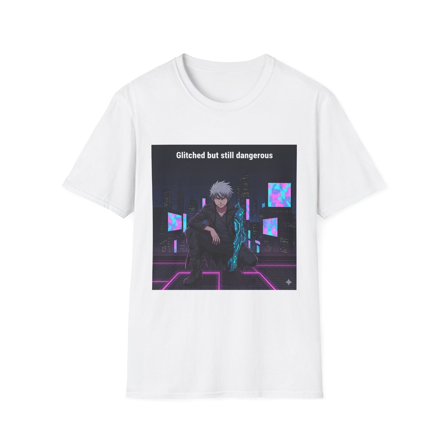 Cyberpunk Hoodie T-Shirt – “Mood: Corrupted File” | Futuristic Hacker Streetwear