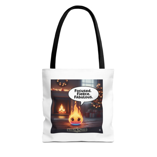 Fierce and Fabulous Tote Bag, Motivational Gift, Cute AOP Bag, Daily Use, Holiday Shopping, Unique Statement Accessory