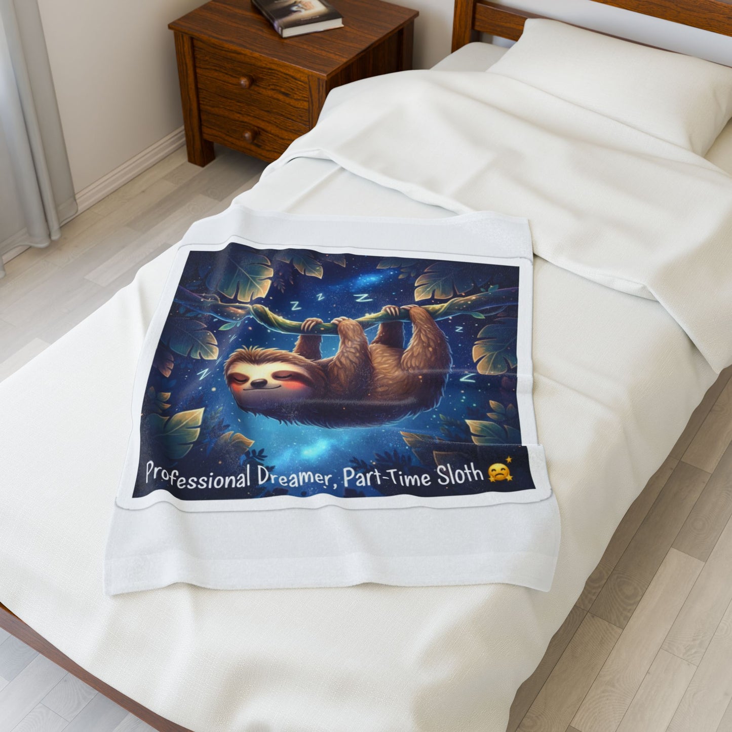 Dreamer Sloth Blanket – Cozy Fantasy Jungle Throw