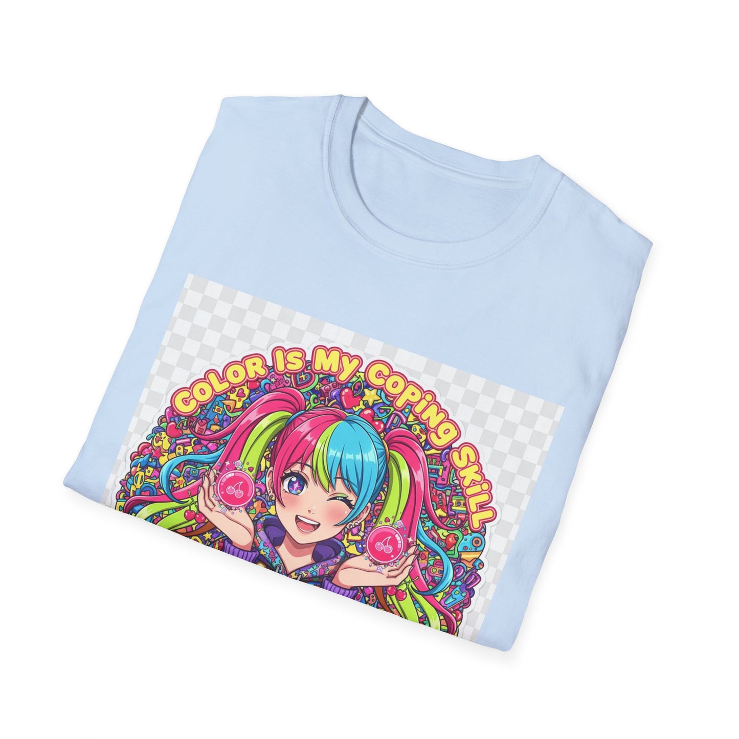 Color My Coping Unisex Softstyle T-Shirt, Fun Graphic Tee, Gift for Adults, Casual Wear, Artsy Apparel, Summer Shirt