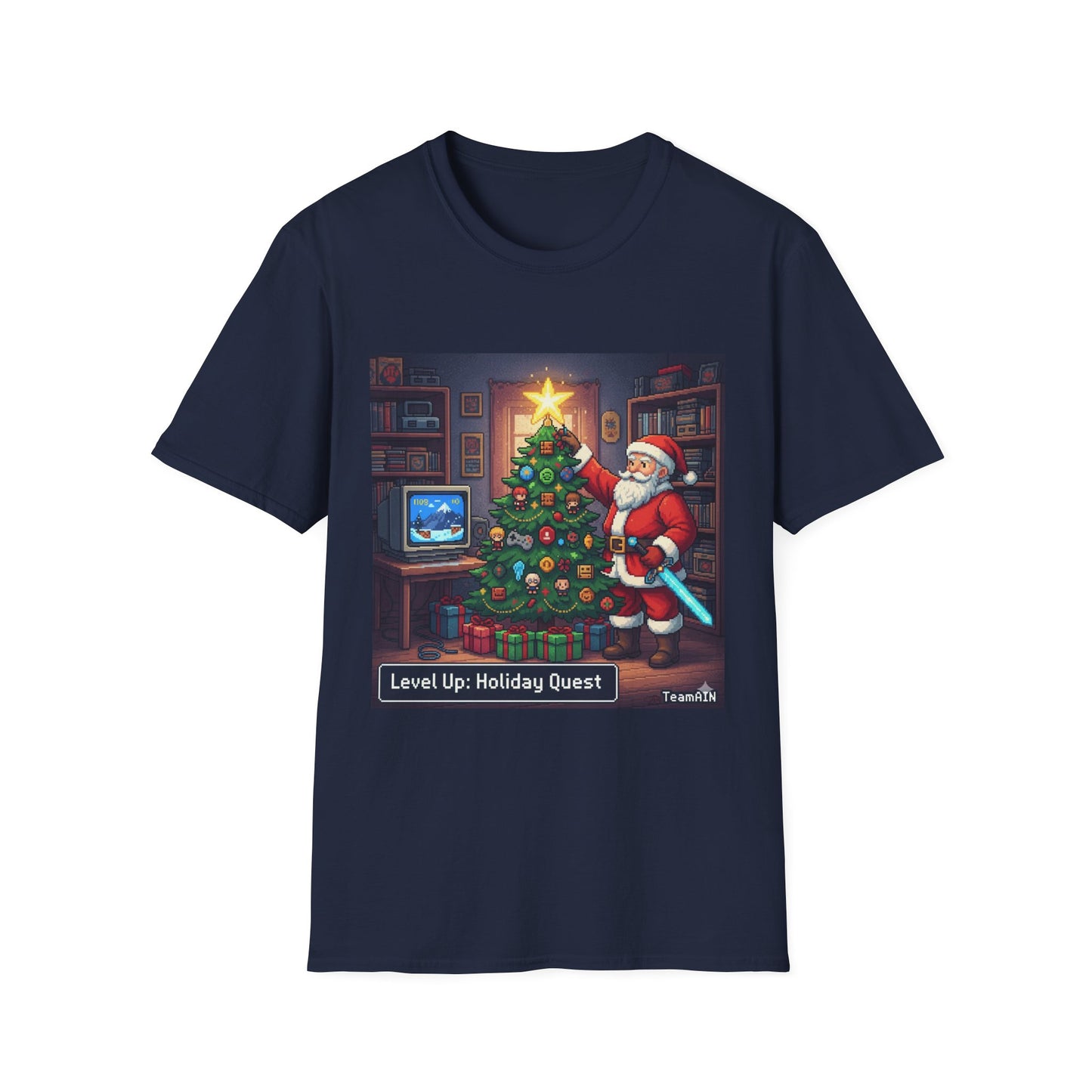 Level Up Holiday Quest T-Shirt – Funny Gamer Neurodivergent Christmas Tee