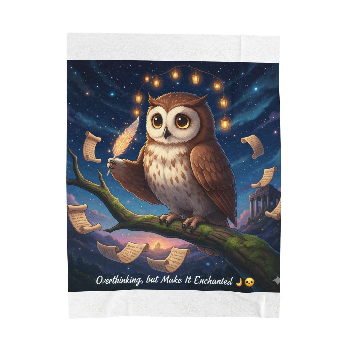 Overthinking Owl Blanket | Enchanted Night Sky Cozy Throw