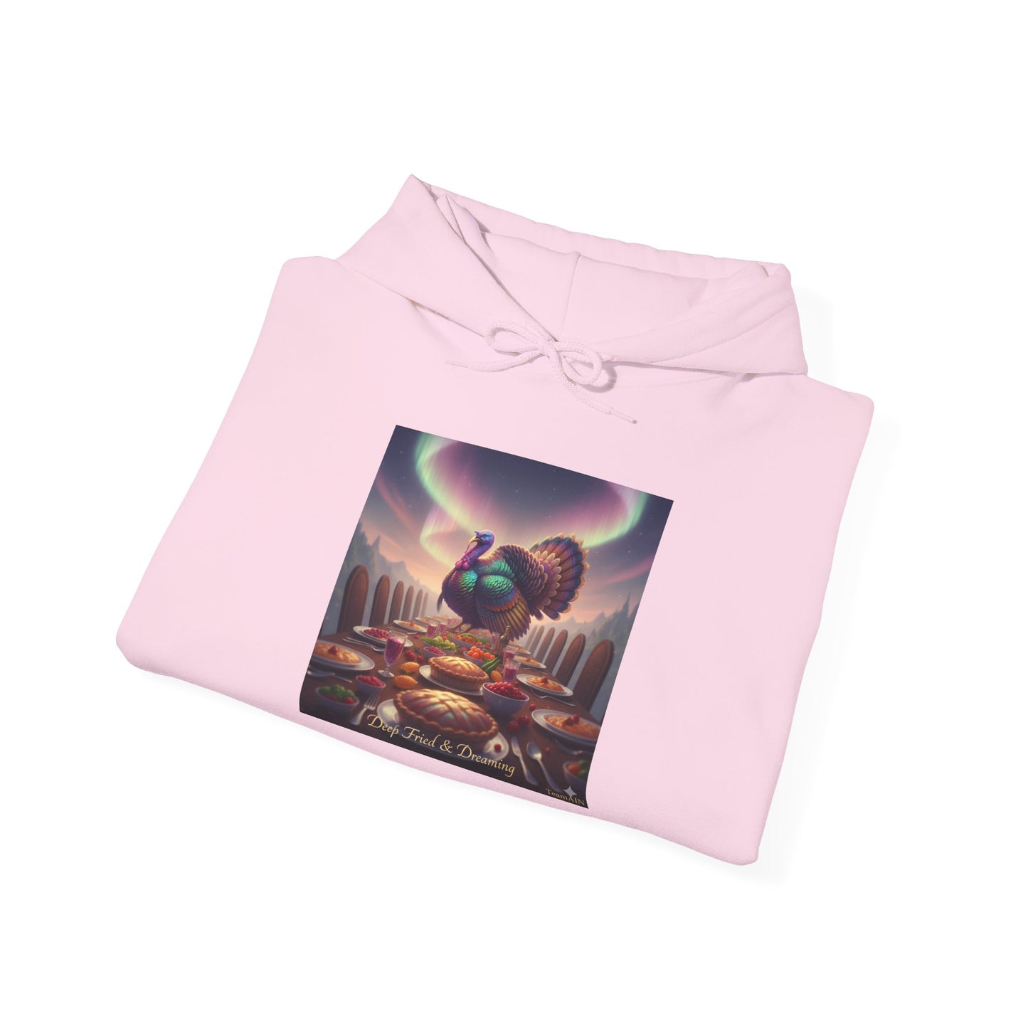 Funny Thanksgiving Hoodie – Deep Fried & Dreaming Alien Turkey