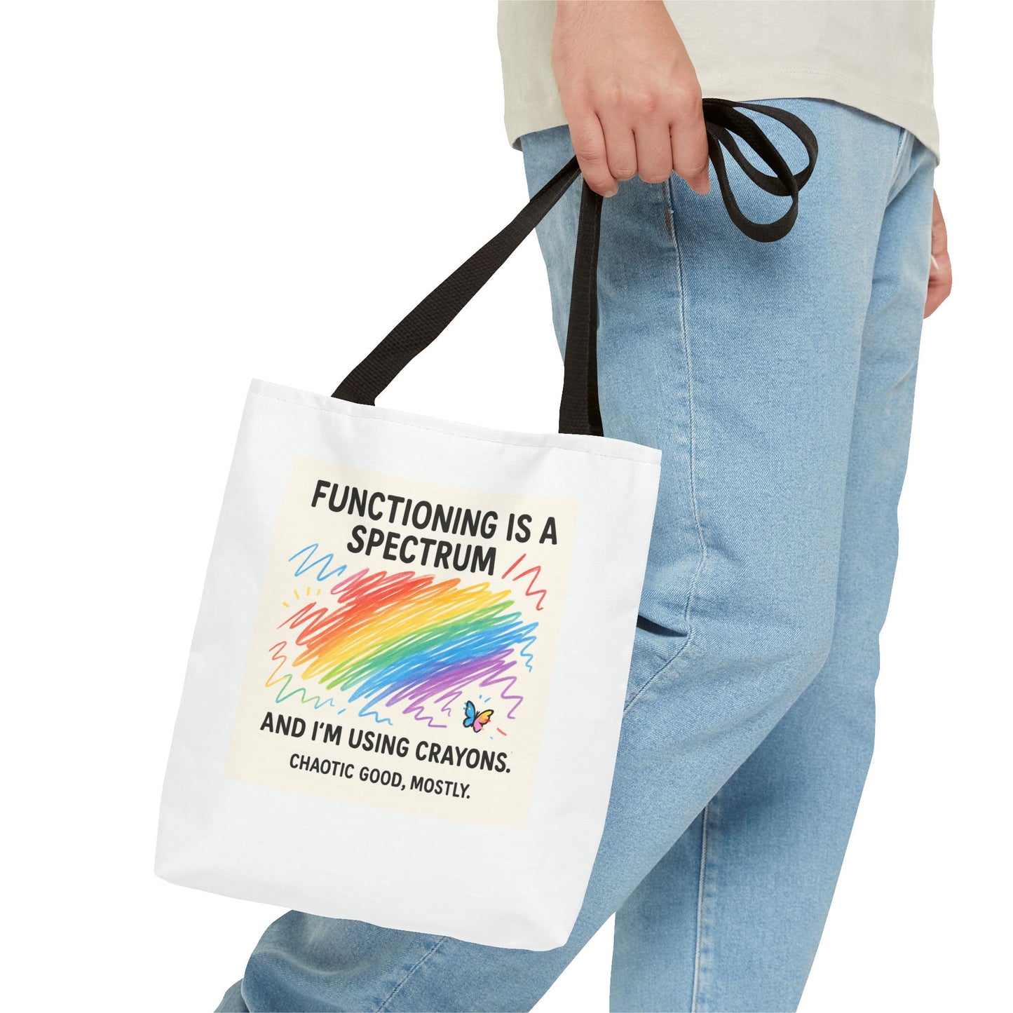 Vibrant Spectrum Tote Bag - Fun Design for Rainbow Lovers, Art Enthusiasts, Eco-Friendly Shopping, School, Gifts, Unique Style