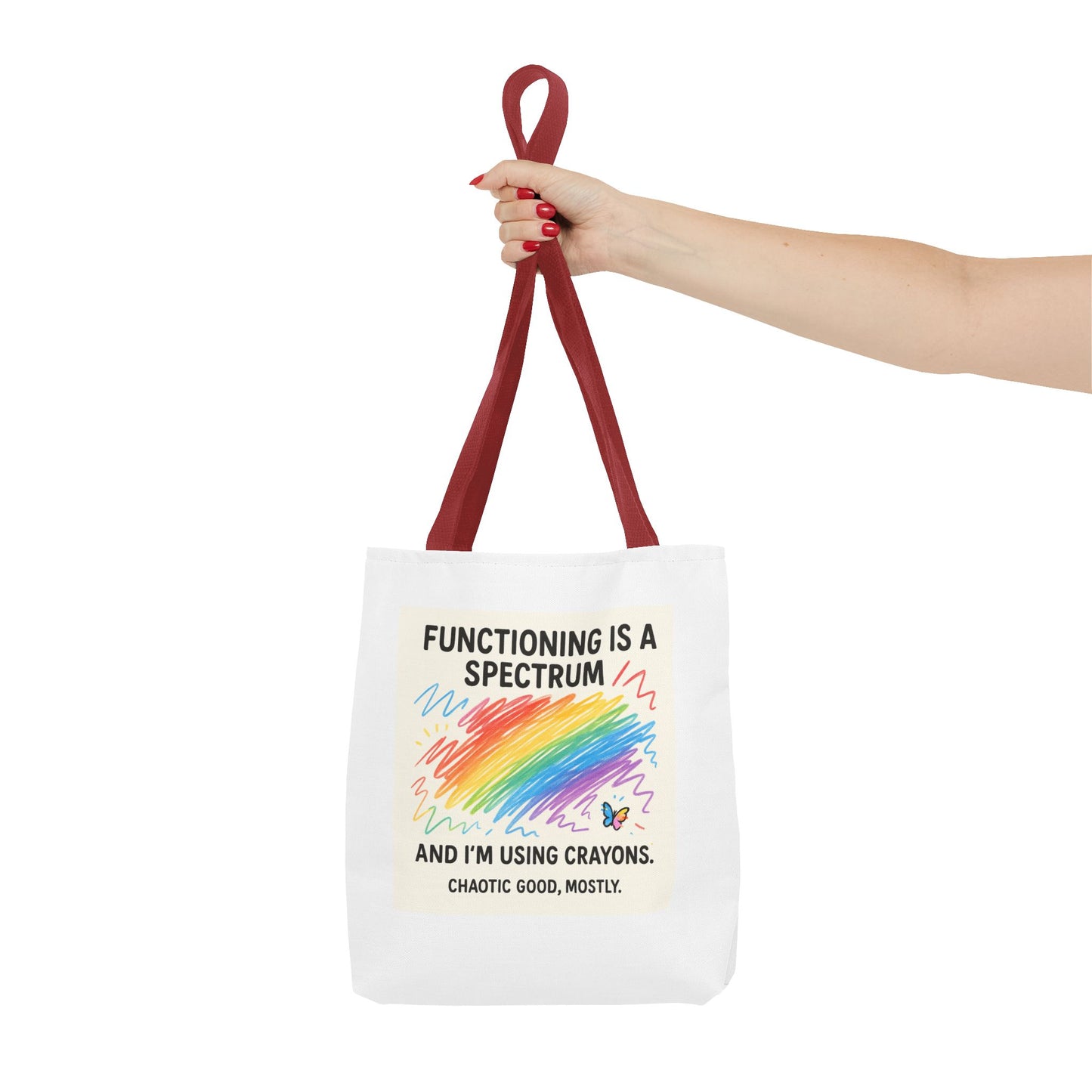 Vibrant Spectrum Tote Bag - Fun Design for Rainbow Lovers, Art Enthusiasts, Eco-Friendly Shopping, School, Gifts, Unique Style