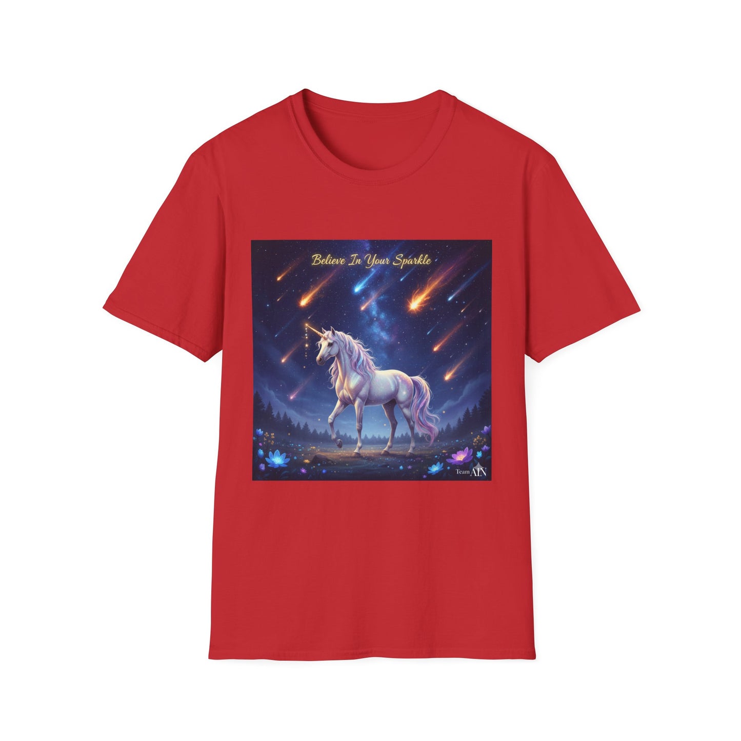 Whimsical Unicorn T-Shirt - Believe in Your Sparkle | Cute Gift for Kids, Friends, Unicorn Lovers, Birthday, Everyday Wear