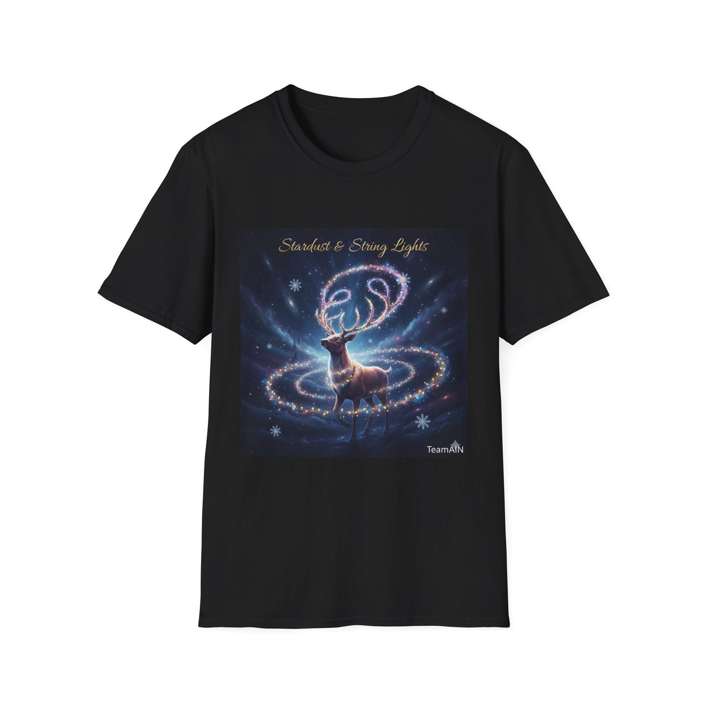 Stardust & String Lights T-Shirt – Cozy Cosmic Neurodivergent Winter Tee
