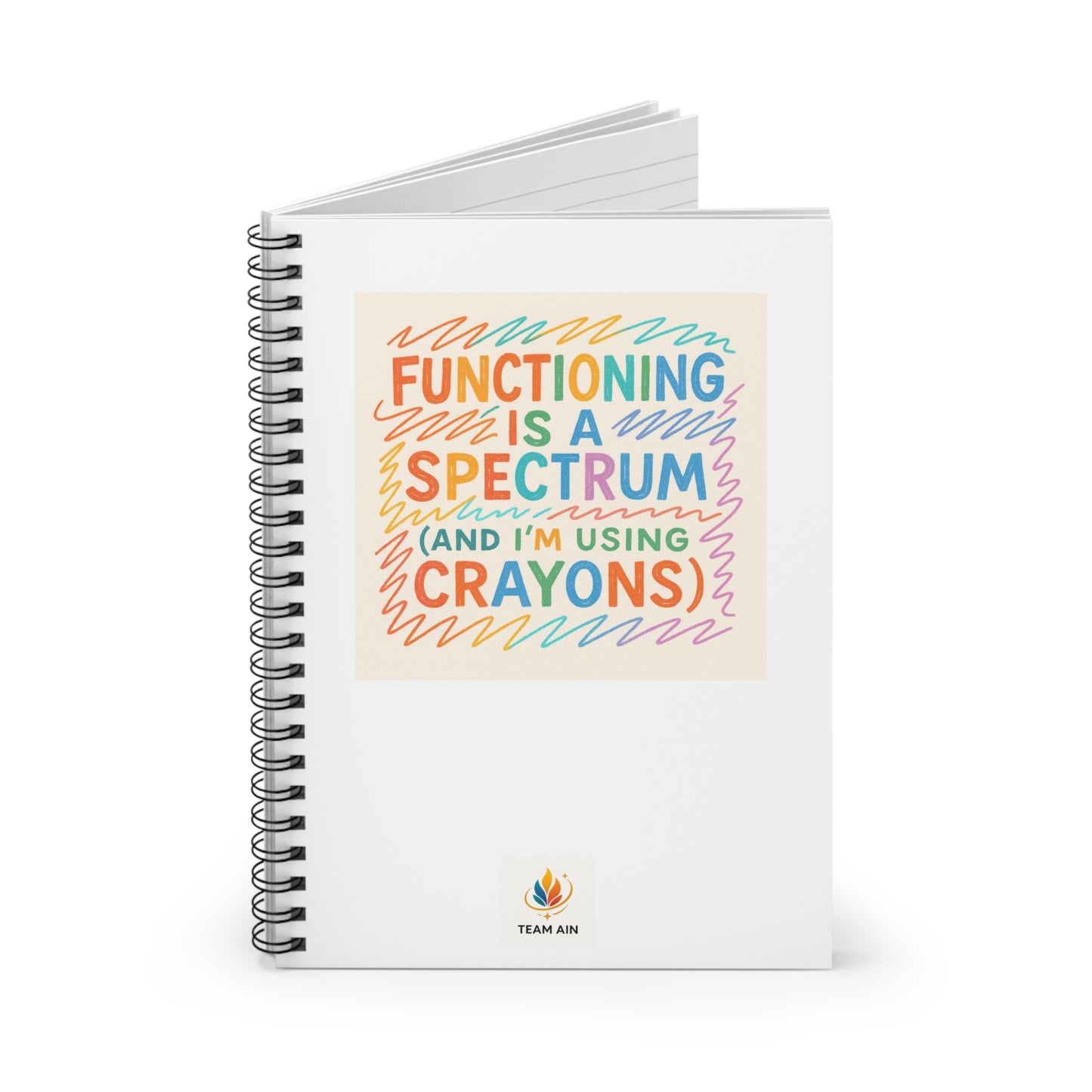 Colorful Spectrum Spiral Notebook - Embrace Your Creativity, Fun Journaling, Gift for Artists, Writing Inspiration, Classroom Essentials