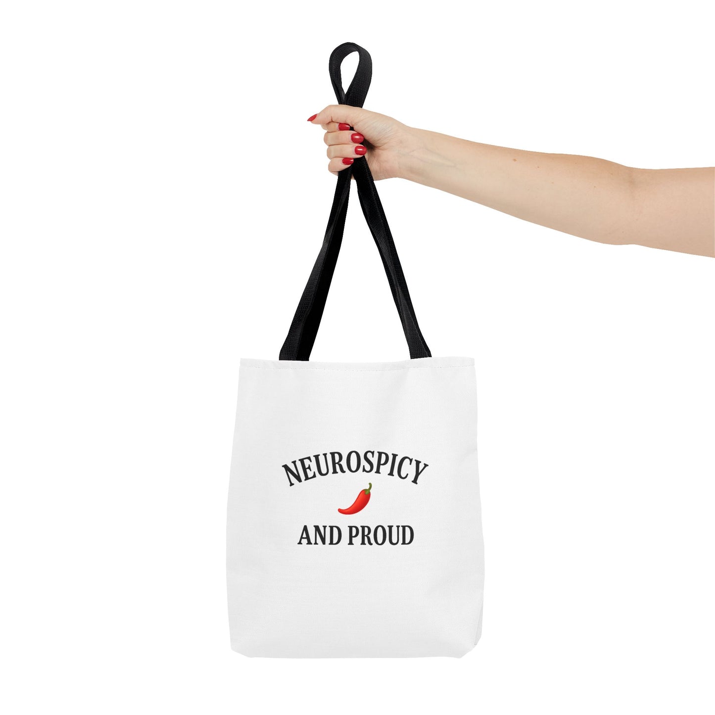 Neurospicy Pride Tote Bag - Fun Gift for Neurodivergent Friends, Shopping, Beach, Cute Carry-All, AOP Design