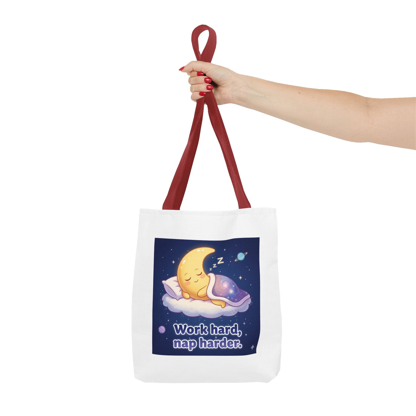 Whimsical Tote Bag Featuring 'Work Hard, Nap Harder' Design | Ideal for Students, Busy Moms, and Gift Giving | Perfect for Everyday, [...]