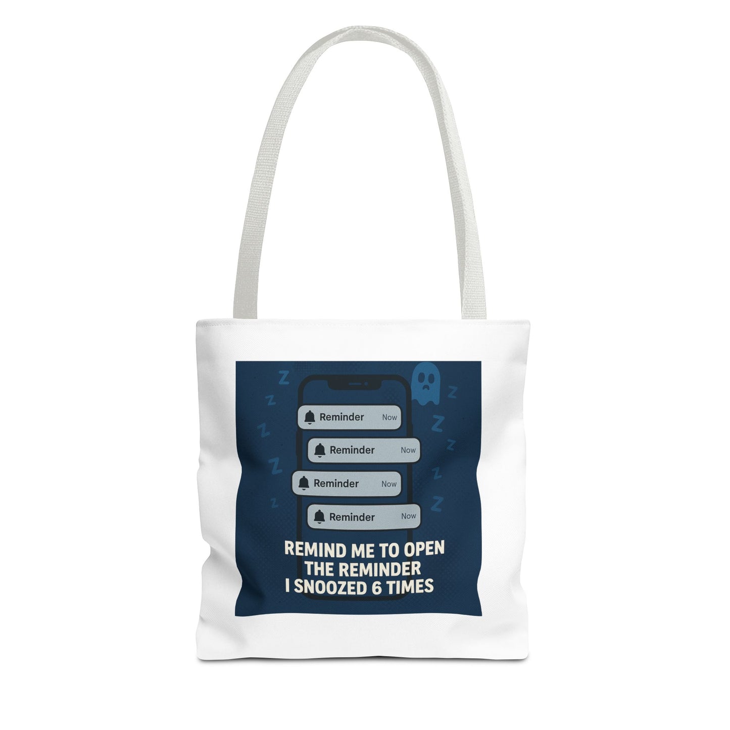 Sleepy Reminder Tote Bag with Fun Snooze Design, Funny Gift for Night Owls, Perfect for School, Work, or Everyday Use