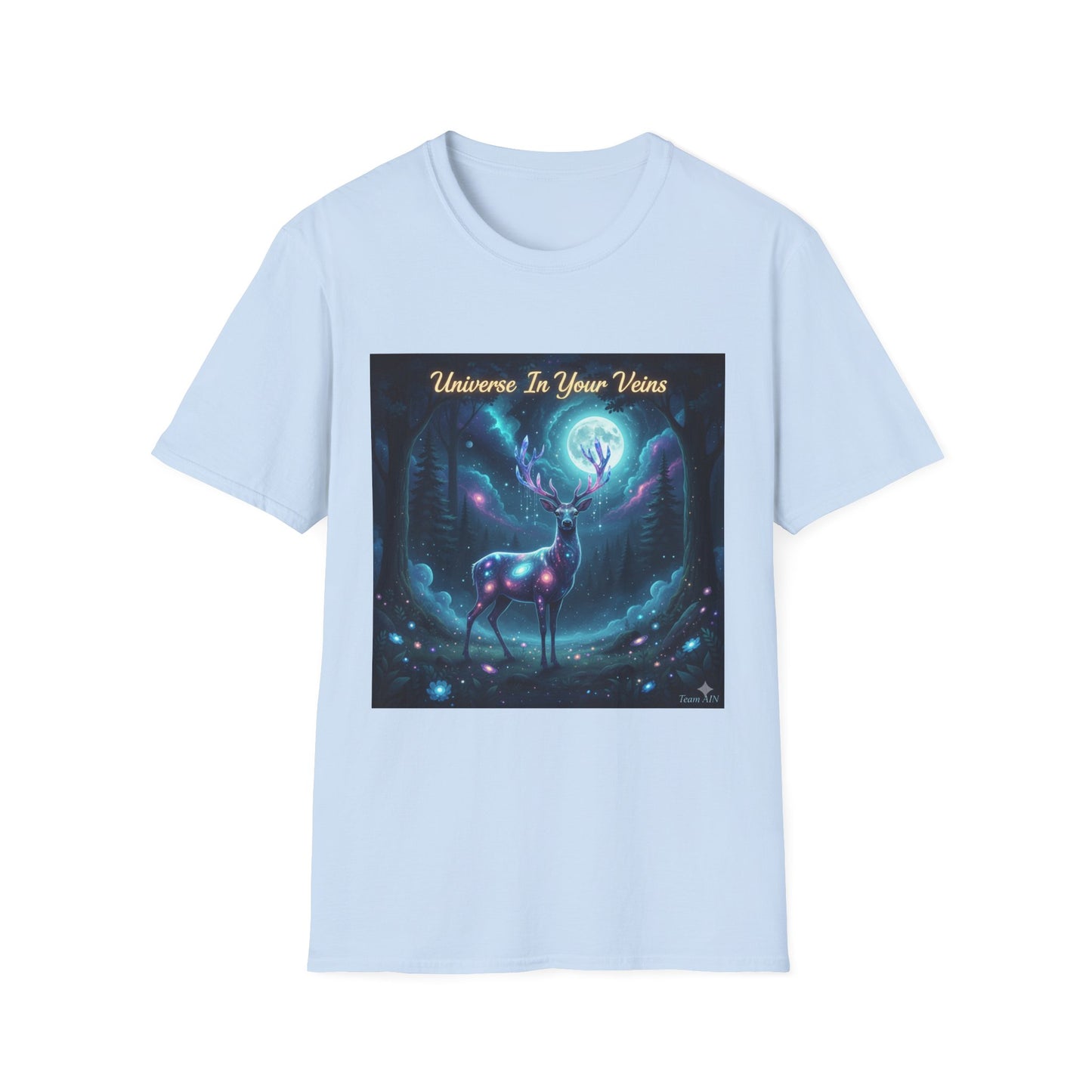 Galactic Deer Unisex Softstyle T-Shirt | Universe in Your Veins Graphic Tee, Unique Gift, Cosmic Apparel, Nature Lover Shirt, [...]