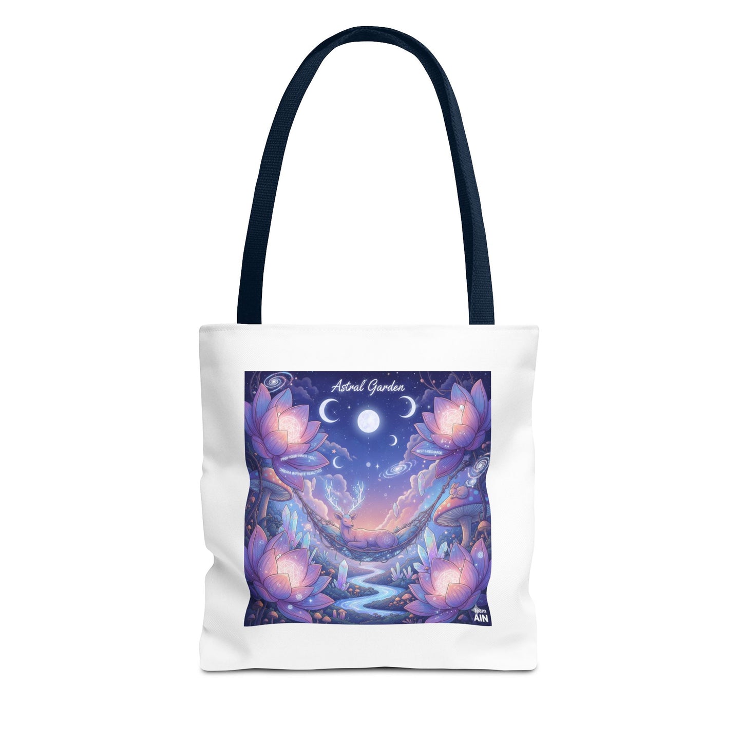 Mystical Floral Tote Bag | AOP Design, Day Out Bag, Eco-Friendly Shopper, Gift for Her, Floral Art Carryall