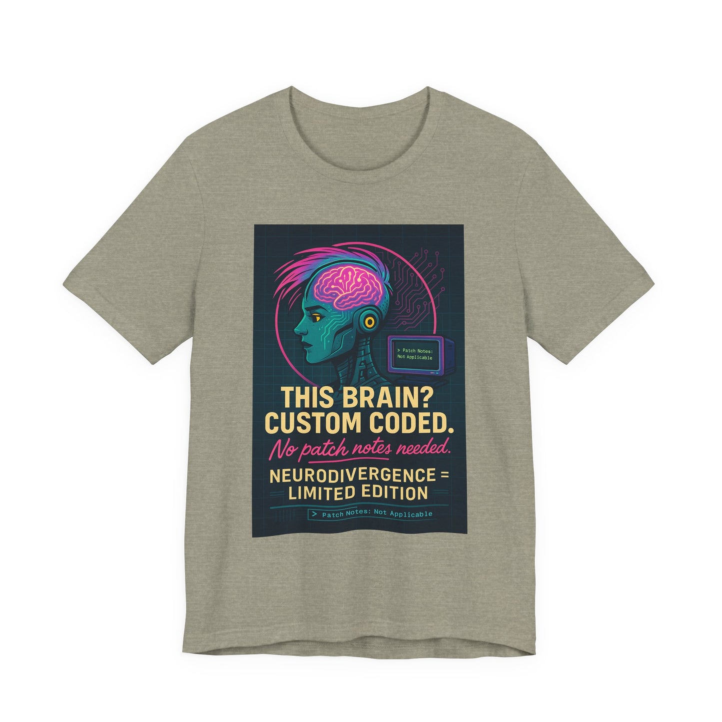 Limited Edition Neurodivergence Tee - This Brain? Custom Coded, Gift for Nerds, Geek Fashion, Unique Graphic Shirt, Mental Health Awareness