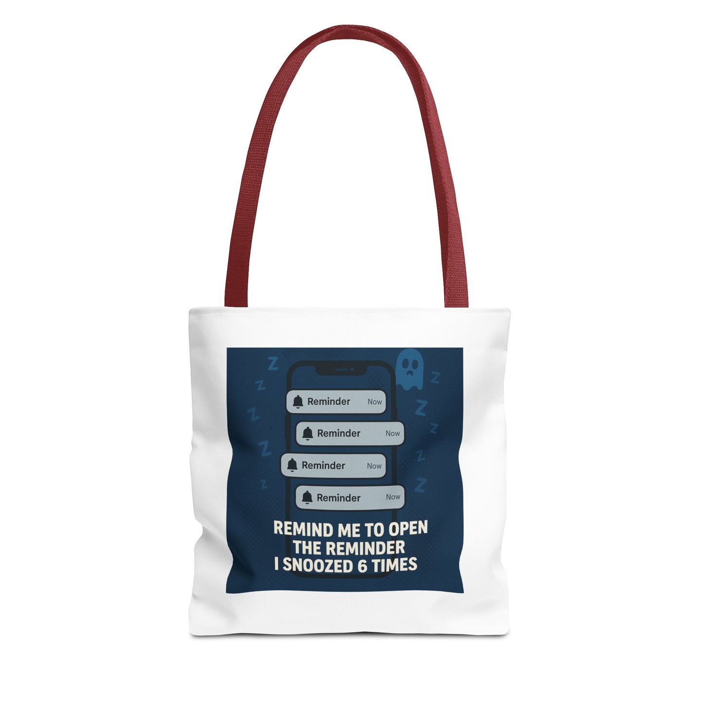 Sleepy Reminder Tote Bag with Fun Snooze Design, Funny Gift for Night Owls, Perfect for School, Work, or Everyday Use